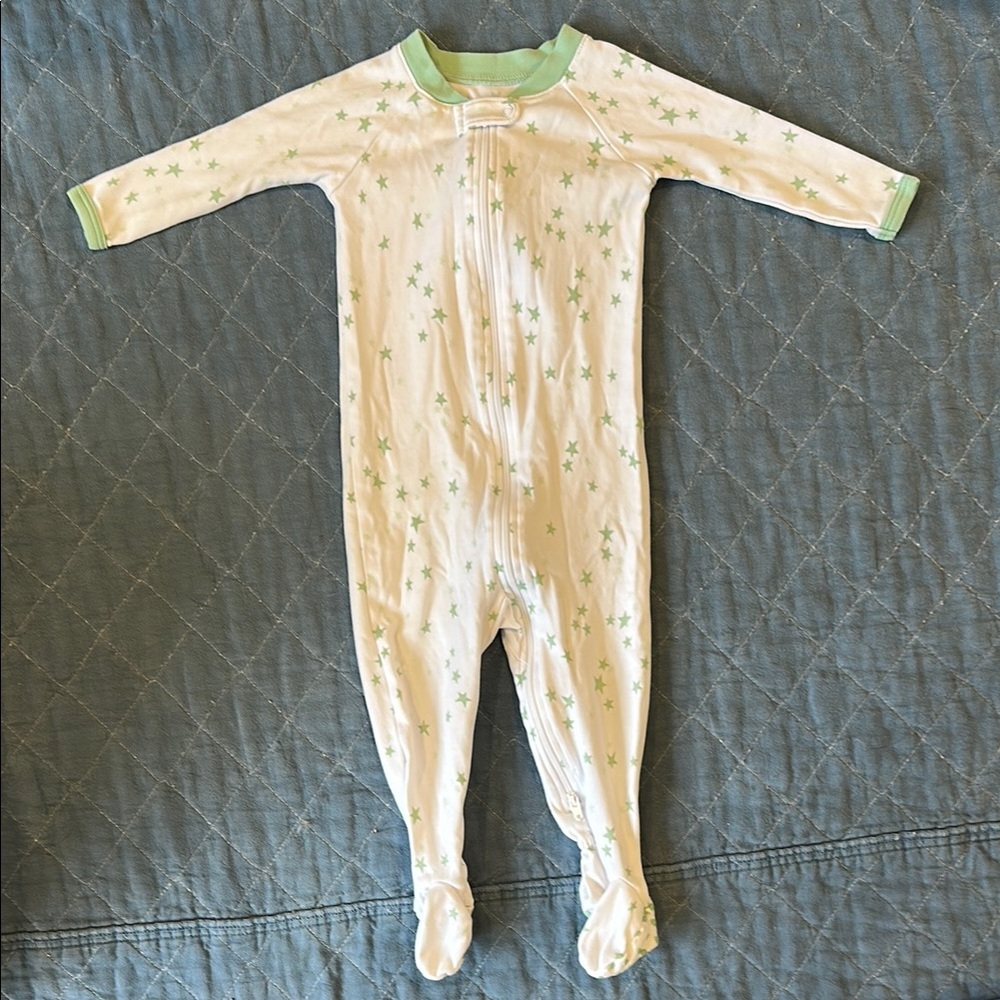 Lake Green Star Print Baby One Piece Pajamas Size 12-18 Months
